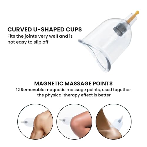 Image of Vacuum Cupping Set Health Care Vacuum Cupping Portable Body Relaxation Massage Therapy Kit (Cruxfab Cup Set 24)