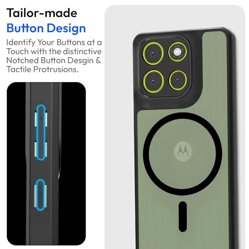 Image of KAPAVER Essential Back Cover Case Compatible with Moto Edge 70 - Magnetic Black (PC+TPU) (Moto Edge 70 - Magnetic Black)