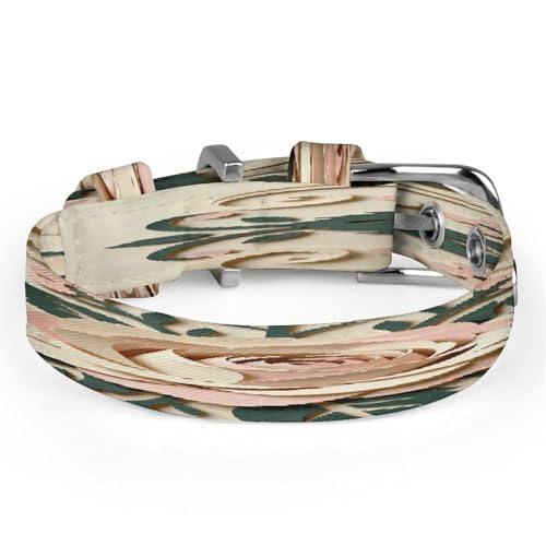 Collar de perro ajustable suave para paseos diarios con estampado de flores 5