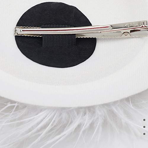 Image of DRESHOW Fascinators Hat Feather Headband Women's Fascinators Tea Party Headwear with Clip Flower Head Band for Girls & Women