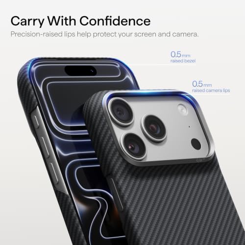 Image of pitaka for iPhone Pro Max Case 6.9 inch, Caseless Feeling, Black Grey(Twill)