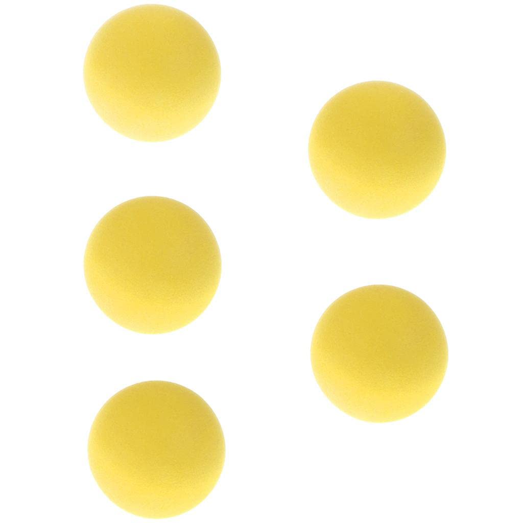ATORSE 2.5'' Eva Ball Bouncy Balls Soft Foam Balls Pet Kid Toys Pack of 5 Yellow-image-9