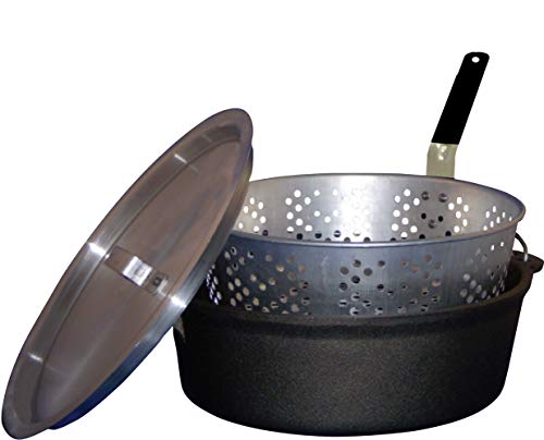 King Kooker Housse Ciffb 6-Quart Marmite en Fonte avec Couvercle en Aluminium et Panier Cover