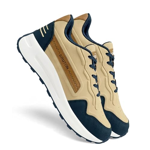 Image of BRUTON AVNI-623 Men's Running Shoes | Lightweight Sports Shoes for Men | Comfortable Walking Jogging Gym Shoes | Breathable Lace-Up Training Footwear