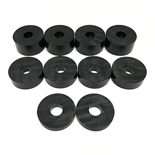 Arandelas separadoras de nailon de 10 mm (M10) (paquete de 10) 4 x 15 mm, 4 x 10 mm, 2 x 5 mm, negro Cover