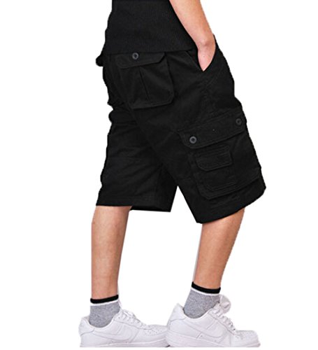 Crazy men's survivor outdoor military cotton cargo short pants-bl…