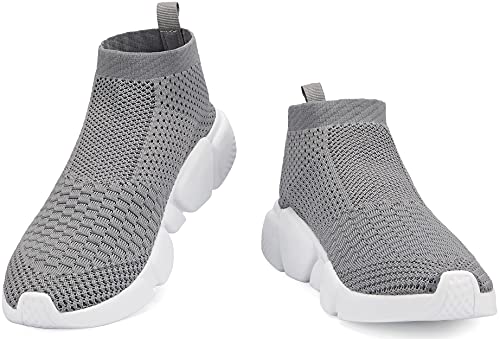 Image of Santiro Mens Walking Shoes Breathable Knit Slip On Sneakers Lightweight Athletic Gym Shoes