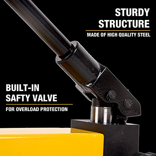Image of Manual Hydraulic Hand Pump 1500cc 10000Psi Portable Hydraulic Cylinder Single Acting for Separate Type Hydraulic Tools, Hydraulic Lifting Pump, CP-700D