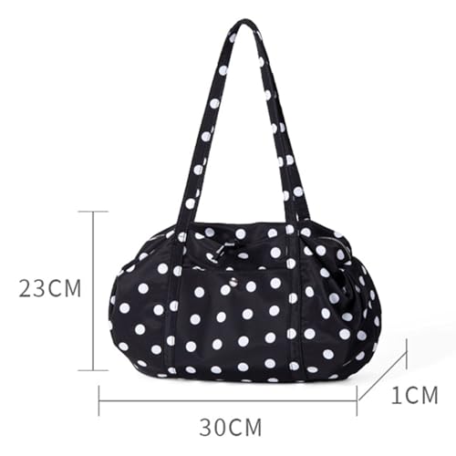 Bolso Tote de Nylon con Lunares y Gran Capacidad miniatura 4