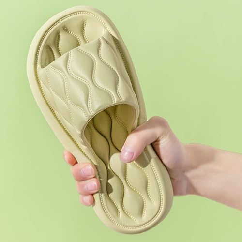 Black Slippers for Women Men Cloud Pillow Slipper Sandal Non-Slip Shower Shoes Cushioned Thick Sole Fit Bathroom Bedroom Pool Beach2