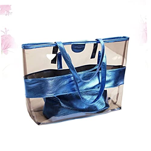 Women's Shoulder Handbags Trendy Beach Bag Plastic Beach Tote Fashion Clear Handbag Women Transparent4