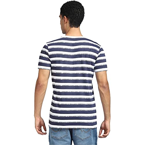 Image of JACK & JONES Men's Printed Slim Fit Crew Neck T-Shirt