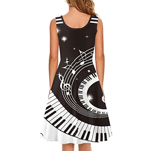 Image of TOADDITDO Womens Summer Sleeveless Tank Dress with 2 Side Pockets XS-4XL Plus Size