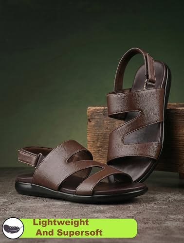 Image of Super Soft Ortho Friendly Adjustable Velcro strap Doctor Sandal & Cushioned Footbed Lightweight Anti-Slip Sole Casual Sandals in Dual Comfortable Stylish for Men BB1065