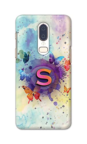 Image of PRINTFIDAA� Printed Hard Back Cover Case for OnePlus 6 Back Cover (Alphabet S) -2808