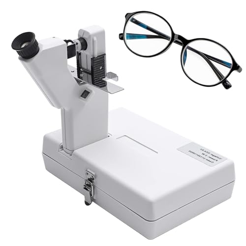 YHUEGH Lensómetro óptico, lensómetro Manual, focimetro, máquina de optometría, focimetro Manual 0-15D, Las lecturas Son precisas para Satisfacer Las Necesidades de Pruebas Profesionales