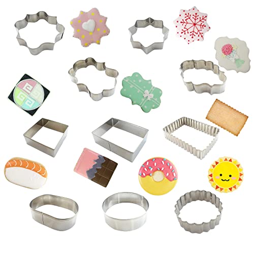 Fancy Plaque Cookie Cutters Set Of 10 Pcs, Stainless Steel Wedding Frames Shaped Fondant Cutter Molds Baking Diy #TOP4
