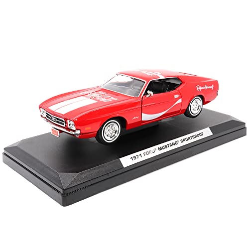 Modelo Ford Mustang Sportsroof 1:24 Coca-Cola Diecast miniatura 4