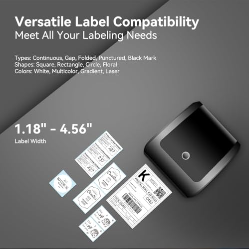 Image of BRONTIX Thermal Printer 4X6 Inch Label | Adjustable Label Printer Machine | 203 DPI | Barcode Printer Machine With 152Mm /S Printing Speed | 1 Year Warranty,Black