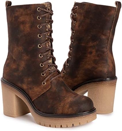 MUK LUKS Women's Riser Jazz Boots, Brown, 6.5 | Image 6