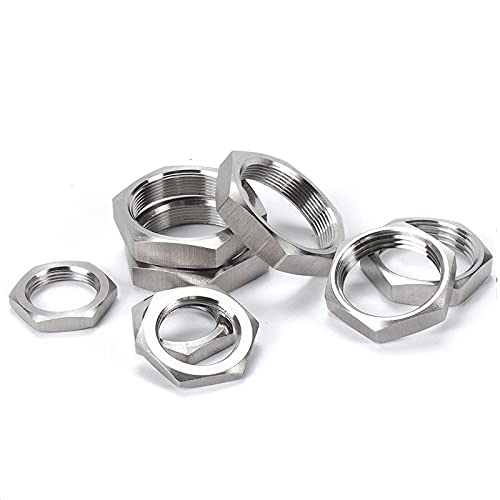 304 Stainless Steel BSP Hex Lock Nut Pipe Fitting, 1/8" to 4", Various Sizes (1.25 Inch BSP)