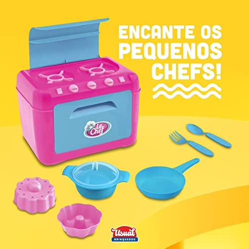Usual Brinquedos Fogão Le Chef, Azul/Rosa