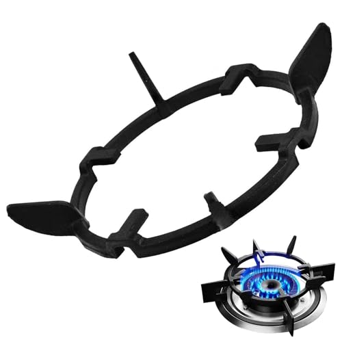AUTUUCKEE Anneau wok, support universel de 17 cm de diamètre pour cuisinière à gaz, anneau en fonte, brûleur, support de poêle