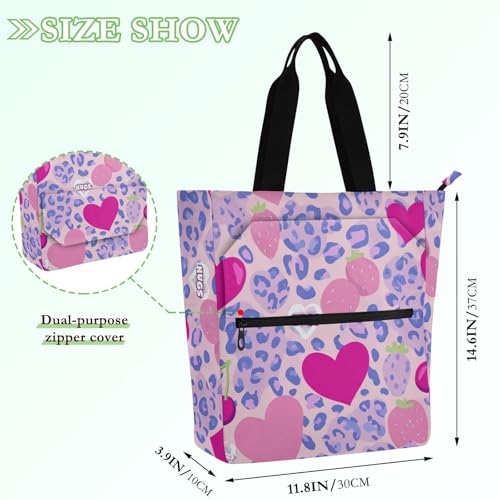 Bolsa de libros para niños amantes de la lectura con tierno diseño morado 4