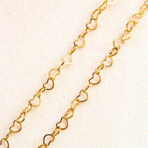Chaîne cœur acier inoxydable fabrication bijoux maille creuse 3,8mm