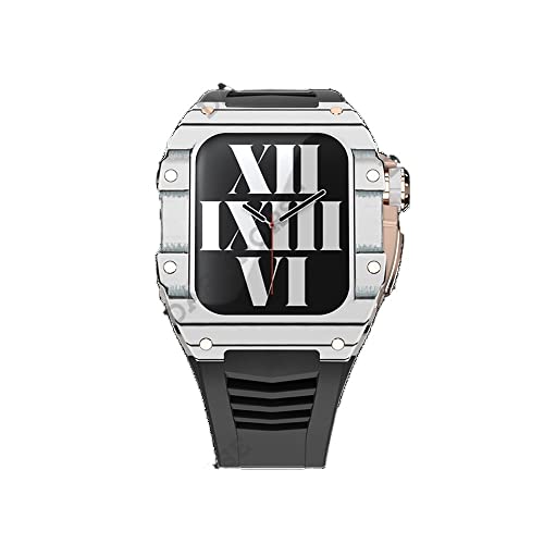 Étui en fibre de carbone Apple Watch 45mm antichoc avec bracelet sport léger