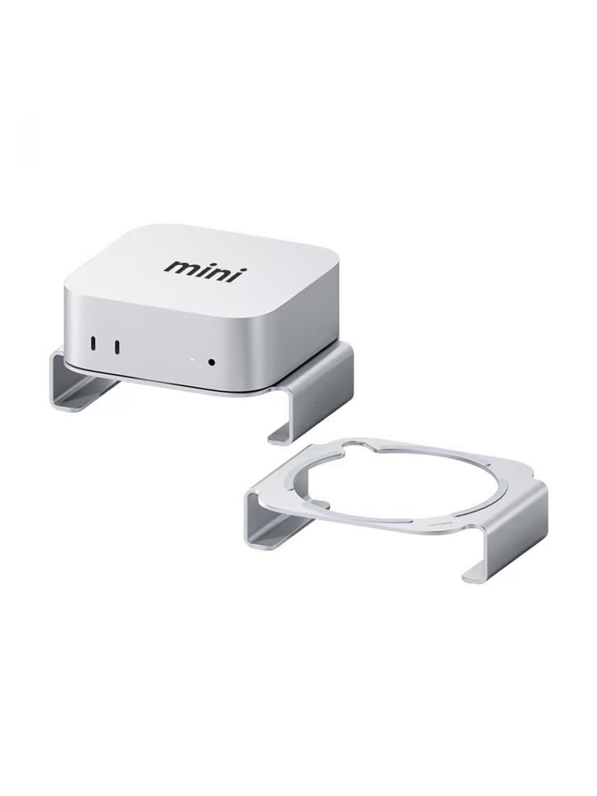 Hagibis Mac Mini M4 Supporto, Compatibile Con Mac Mini, In Lega Di Alluminio – Struttura Rialzata Con Ventilazione E Accesso Facilitato Ai Cavi (MMS03)