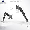 VIVO Heavy Duty Single Monitor Tension Arm for up to 27 inch Screens, Holds 14.3 lbs, Premium Desk Mount Stand, Black, STAND-V101O