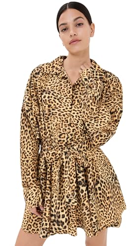 Image of Norma Kamali Women's Super Oversized Shirt Flared Mini Dress