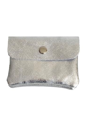 small women's wallet in genuine leather (silver)2
