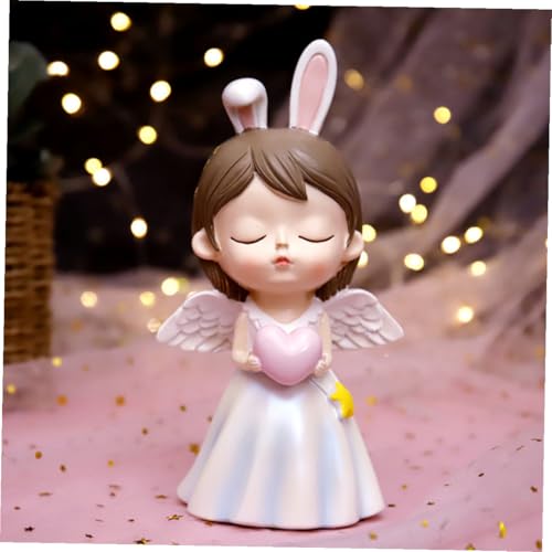 Figurita ángel pequeña con luz nocturna decorativa miniatura 7
