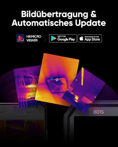 Wärmebildkamera HIKMICRO B01S SuperIR 256x192 IR-Auflösung, WiFi, 25Hz, 3,2 LCD Display mit einer Auflösung von 640x480 Bildpunkten Infrarotkamera, NETD<40mk, -20°C~550°C Thermokamera mit PC-Analyse