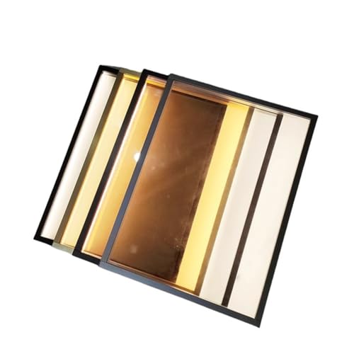 GRRICEPL Estantes De Vidrio Iluminados De Aleación De Aluminio, Estantes Decorativos para Vitrinas, Vidrio Templado A Prueba De Explosiones, Estantes con Luces LED(Grey,50x40 cm)