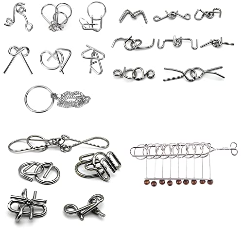 Image of Magicwand Stainless Steel 20 Metallic Intellectual Puzzles For All Age Groups【Pack of 1】【Steel】