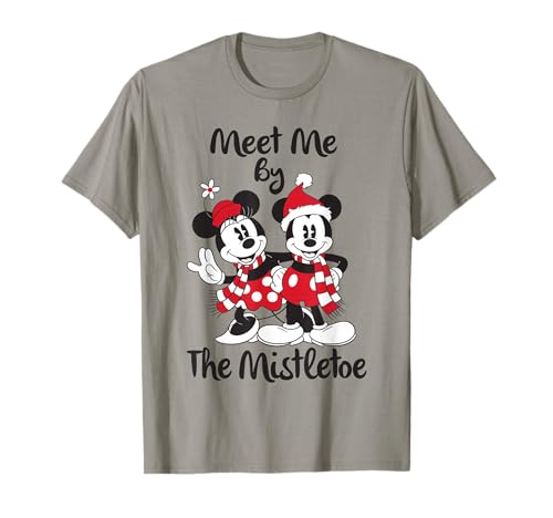 Disney - Minnie N Mickey Meet me by the Mistletoe Holiday T-Shirt