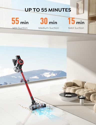 image for Cordless Vacuum Cleaner, 450W 38KPA Stick Vacuum with Color Touch Disp