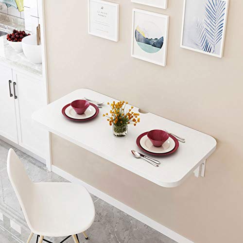 Table pliante gain de place et bureau mural flottant de chambre - 2