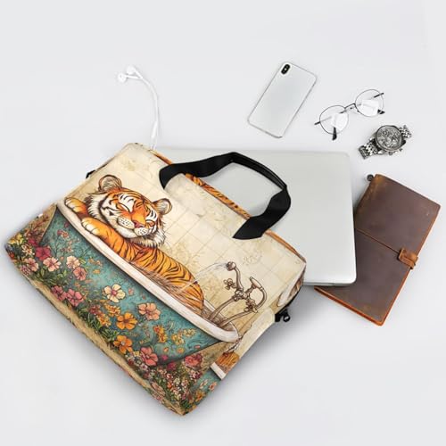 Funda para portátiles 15.6 pulg. con asa y correa amarilla miniatura 7