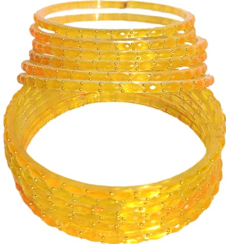 Image of JPS Plain and Glossy Finished Raindrop Glass Bangles Set for Women & Girls | Traditional Ethnic Chudi for Wedding, Party & Regular- Set of 12 Pcs of One Colour | Wedding Special