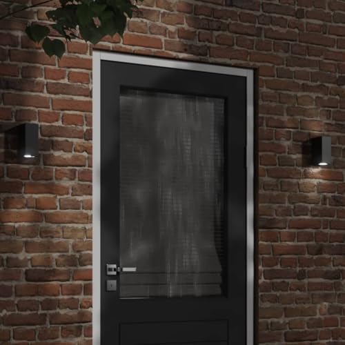 QUAHEAS 2 lámparas de pared exterior de aluminio fundido a presión con grado de protección IP44, resistentes a la intemperie para terraza, balcón, patio, entrada, con difusor de cristal para una luz