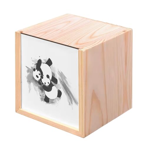 Fabulous Wooden Box – Panda Judo Watercolour Martial Arts Cute Karate Child (10 x 10 x 10 cm)