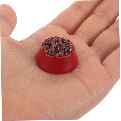 SUPVOX Dollhouse Miniature Pet Food Bowl Realistic Scale Dog Cat Dish Detailed Craftsmanship for Collectors Dollhouse Accessories for Pet Scenes - Image 5