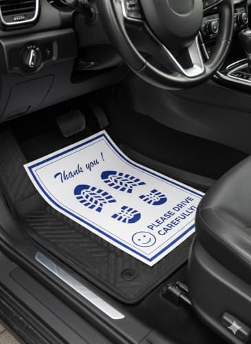Image of FIXSMITH Disposable Paper Car Floor Mats Biodegradable Anti-Slip Foot Mats for Car Interior Protection Universal Fit for Cars, SUVs & Trucks (Pack of 50)