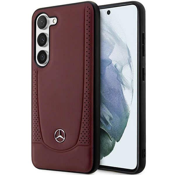 Générique Coque Rigide pour Mercedes MEHCS23MARMRE S23+ S916 Rouge en Cuir Urban Bengale