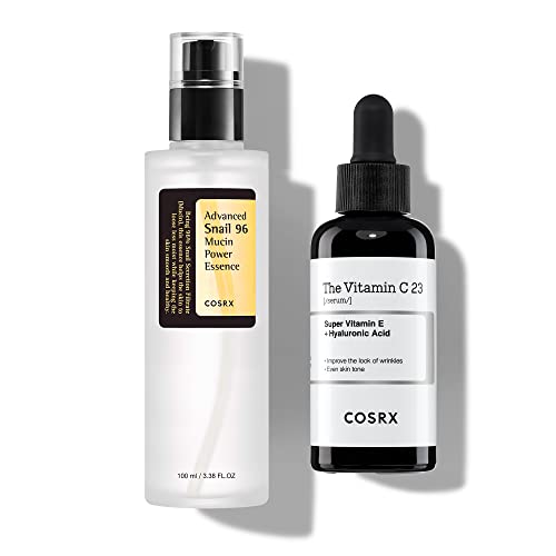Cosrx Post Acne Mark Recovery - Snail Mucin 96% Essence + Vitamin C 23% Serum, Intensive Hydrating For Fine Lines, Hyperpigmentation, After Blemish Care #TOP21
