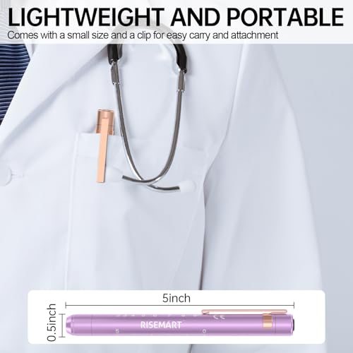 Image of 2Packs Rechargeable Pen Light for Nurses and Doctors Reusable LED Penlight